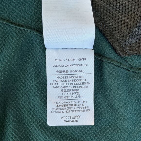 Arc'teryx Womens Delta LT Jacket Size S Aqua Waffle Knit Thermal Full Zip Sports - Picture 11 of 14